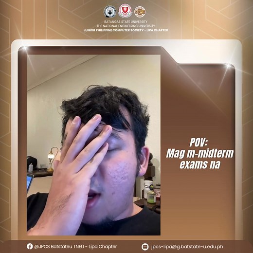 The exam season will soon begin! 🎓 “𝐁𝐚𝐠𝐨 𝐩𝐨 𝐧𝐚𝐦𝐢𝐧 𝐬𝐢𝐦𝐮𝐥𝐚𝐧 ‘𝐲𝐮𝐧𝐠 𝐞𝐱𝐚𝐦, 𝐦𝐚𝐠𝐝𝐚𝐝𝐚𝐬𝐚𝐥 𝐩𝐨 𝐤𝐚𝐦𝐢.” 🙏 As IT students prepare for another challenging week of exams, may our prayers be as strong as our Wi-Fi connection and our faith stronger than our debugging skills. Whether it’s a perfect score or just a passing grade — “Kayo na po bahala, Lord, para sa pamilya namin.” 🤍 Let’s give it our best shot, CICS! One exam at a time, one prayer at a time. 💪✨ Credits t