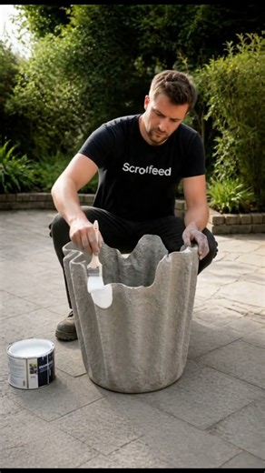 Transform an Old Towel into a Gorgeous Garden Planter! #diy #flowerpot