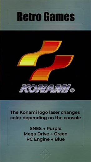 Did you know the Konami logo laser changes color depending on the console?