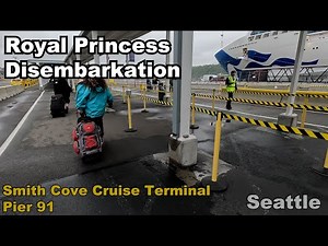 Leaving a cruise ship in Seattle (pier 91)