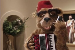 Angry Bear on a unicycle