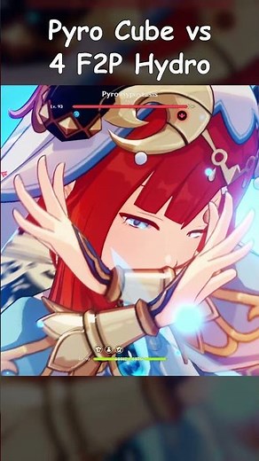 4 F2P Hydro vs Pyro Cube !! [Genshin Impact]
