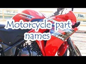 Vocabulario en Inglés de motos. Motorcycle part names