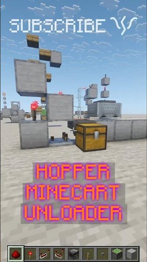 Make an AUTOMATIC MINECART UNLOADER with THIS CIRCUIT! | Redstone with PsiVolt #minecraft #redstone