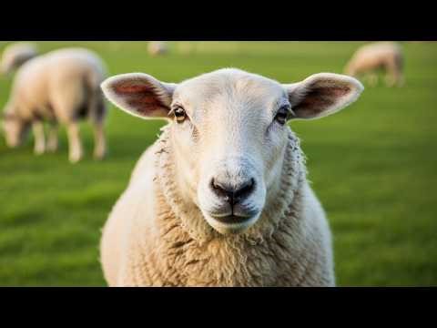 Relaxing Sheep on the Farm 🐑 Calm Animal Video for Kids with Soothing Music