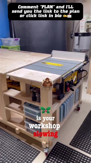 🚨 Is your workshop messy and slowing you down? You keep wasting time… searching for tools… moving things around… Here’s the solution 👇 A smart workstation clean, organized, efficient 🎯 Work faster. Stay focused. Build like a pro 💪 If you want the plans check the link in bio or comment “PLAN” 👇 woodworking #workshop #diyprojects #woodworker #workshopsetup #tools