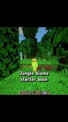 Jungle biome starter base itsdriftermc inspired. #fyp #minecraft