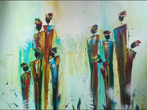 Painting abstract figures, abstract Figures painting
