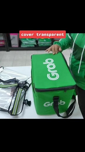 transparent cover utk sling beg 32L #grabfoodrider #grabfoodridermalaysia