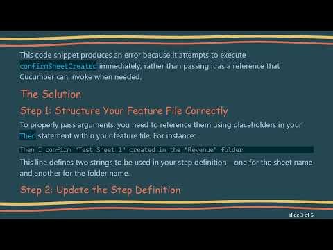 Solving the Cucumber Puppeteer Error: How to Properly Pass Parameters in Step Functions