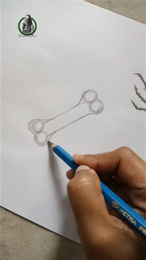 Drawing A Bone 🦴 #drawing #bone #shorts