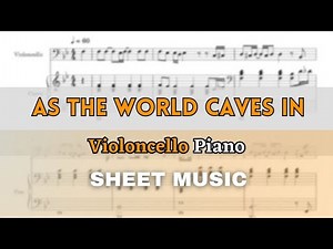 Matt Maltese - As The World Caves In | Cello and Piano (Sheet Music/Full Score)