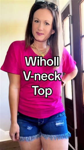@WIHOLL Women’s Short Sleeve V Neck Dolman Top – the perfect blend of comfort, style, and effortless chic! 💖 Designed with a flattering V-neckline, relaxed dolman sleeves, and elegant side shirring, this loose fit shirt drapes beautifully to enhance your natural shape while keeping you comfortable all day long. The soft, breathable fabric makes it ideal for spring and summer outfits, casual days, office wear, travel, or weekend brunch. ✨ Why You’ll Love It: • Flattering V neck design • Trendy d