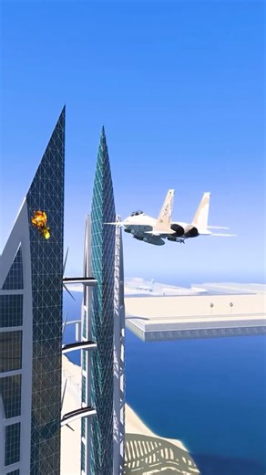 Jet Loses Control, Crashes Into Building Instantly gta-V ep411 #shorts #short