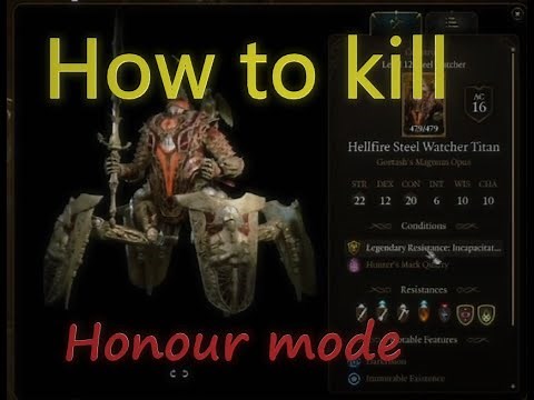 how to kill hellfire Steel Watcher Titan boss on honour mode