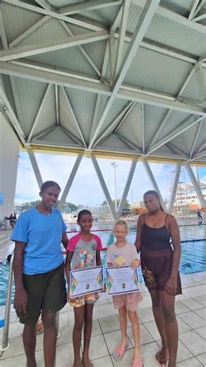 2.6K views · 65 reactions | Congratulations #SophiaKwaimani and #ElishaVanandel for completing stage one ,Learn to swim program .Appreciate your hard work ‍♀️ and looking forward to see you girls in #intermediate #class .And not forgetting our very hard working teacher Jerusah Ranzao Loh Loh Konle ❣️.If u like fo helpm pikinini blo u how for swim cm lo aquatic centre and regesterm pikinini blo u .Thank you tumas . | Nasomo Mãhánà Kùvê | Facebook