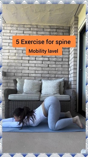 5lavel Exercise for spine Mobilities USA #spinemobility #motivation #yoga#shots.
