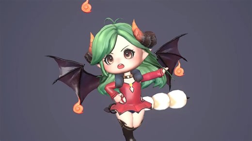 免费参考357：Q版宠物24个角色全套动作FBX文件02(私信我发“宠物02”四个字