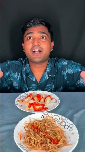 wow momos noodle eating challenge #shorts #short #shortsvideos