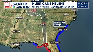 Where is Hurricane Helene right now?