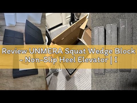 Review UNMERA Squat Wedge Block - Non-Slip Heel Elevator | Improves Squat Form, Mobility & Strength