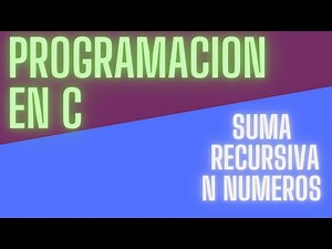 Suma Recursiva de N números | Ejercicios programación en C