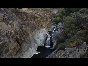 Fishing the quiet pools of Deer Creek, Nevada City CA July 2020 - HD 4k drone video