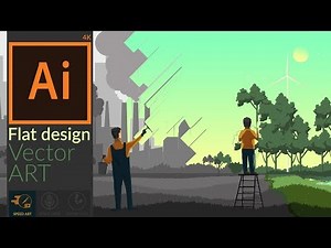 Flat vector artwork | Let's change to Clean and Green [Speed Art]