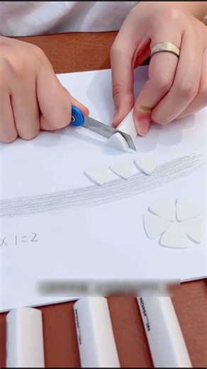✨ White Triangle Eraser | Smooth Homework Cleanup | #shorts #Eraser #Stationery