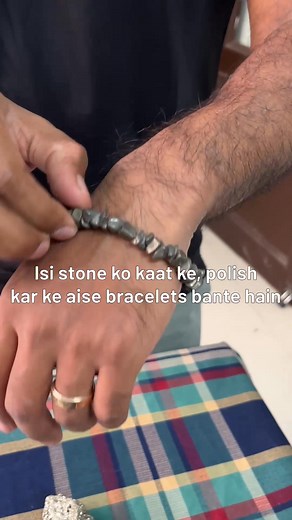 🙏 New Original Pyrite Stone Splash bracelet by Japam. Pyrite is known to attract wealth | Japam