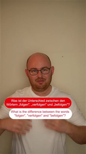 „folgen“, „verfolgen“ and „befolgen“ 🇩🇪 #germanlanguage #deutschlernen #aprenderaleman #wortschatz #learngermanonline