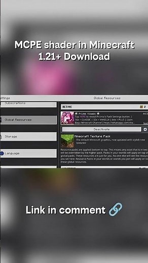 Minecraft 1.21+ pe shader Download Link 🔗 | #minecraft #shaders #texturepack #1.21+shader #download