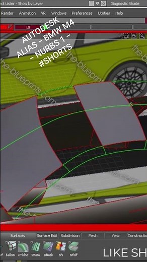AUTODESK ALIAS - CAR MODELING - BMW M4 - NURBS