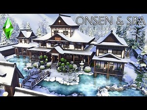 JAPANESE ONSEN & SPA ❄ // Snowy Escape 🗻 // Sims 4 Speed Build // NoCC