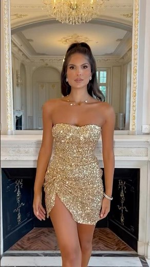 Golden Glamour Night Outfit ✨ #fashion