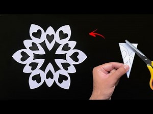 How to Make a Heart Snowflake, Heart Snowflakes, Love Heart Snowflake, Heart Snowflake Tutorial