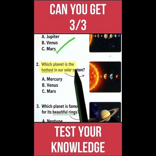 Quick Space Facts Quiz with Answers #shorts