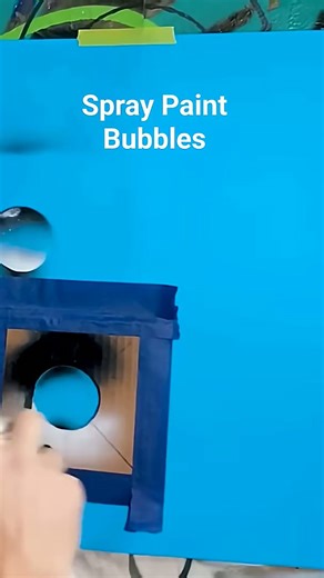 Spray paint bubbles