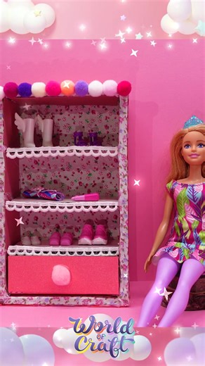 @barbie doll furniture craft #craft #papercraft #miniature #handmade #barbie #barbiegirl #kids #furniture #doll #dollhouse #shoes #accessories