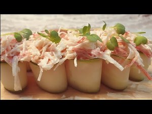불없이 시원하고 상큼한 크래미 오이초밥 만들기 / Crab meat cucumber roll sushi