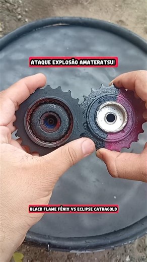 Beyblade Battle: (Amaterasu Explosion Attack!) Black Flame Phoenix vs. Eclipse Catragold