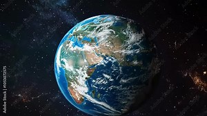 Realistic 4K Video of Earth Rotating in the Vastness of Space