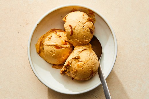 No-Churn Salted Caramel Ice Cream Recipe (with Video) • 4★ • 3 1/2 hrs