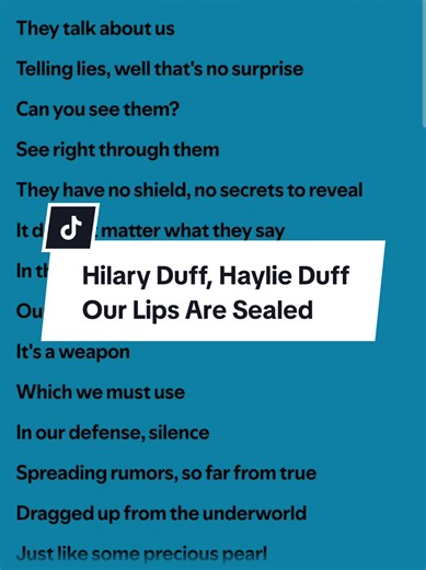 Hilary Duff, Haylie Duff - Our Lips Are Sealed #hilaryduff #haylieduff #ourlipsaresealed
