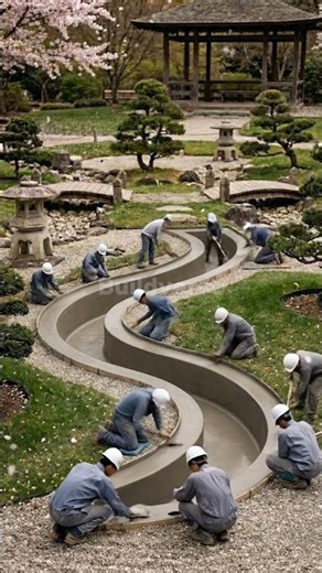 Snake Pool in Sakura Garden 🌸🐍 This Design is Hypnotizing!