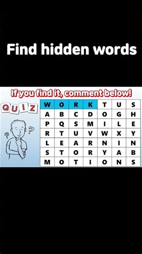 find the hidden words 🥇 Can You Beat This Puzzle? #braingames #wordpuzzlegame #quiz #shorts