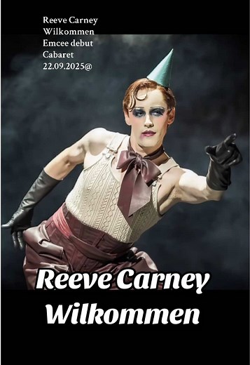 Reeve as Emcee was EVERYTHING. He blew me away. #reevecarney #cabaret #evanoblezada #emcee #wilkommen