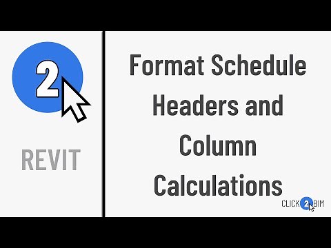Format Schedules in #Revit to Adjust Headers and Column Calculations