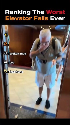 Ranking the Worst Elevator Fails Ever #failcompilation #funnyfails #shorts