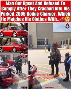 Man Got Upset And Refused To Comply After They Crashed Into His Parked 2005 Dodge Charger, Which He Matches His Clothes With 🚗😤 thoughts?? | Raphouse TV